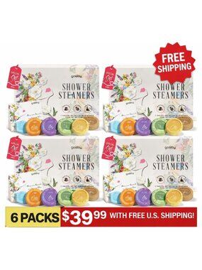 6 Pack Shower Steamers (6 Tabs) Gift Set Aromatherapy Relaxing Spa Oils
